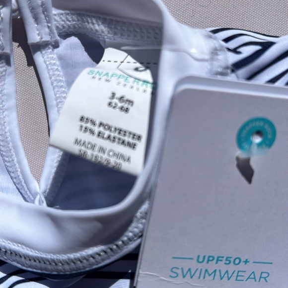 NWT Snapper Rock Rashguard Top
Long Sleeve Navy White stripe 3-6 months UPF 50+ - Picture 7 of 7